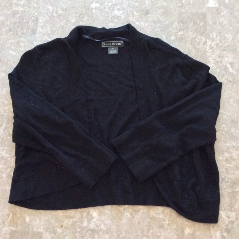 Black cropped cardigan